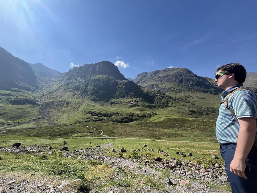 Zayne Cook, who is working toward becoming a social studies history teacher, enjoyed seeing the highlands as well as the region’s small villages and pastures. 